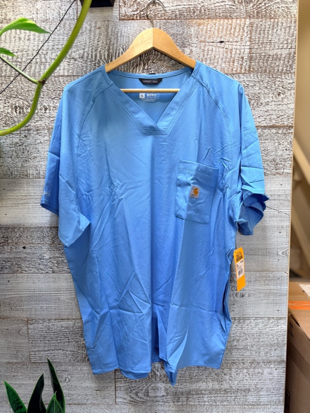 Carhartt | NWT "Force" Cross-Flex Modern Fit Scrubs Medical Top - Men's XL, Blue